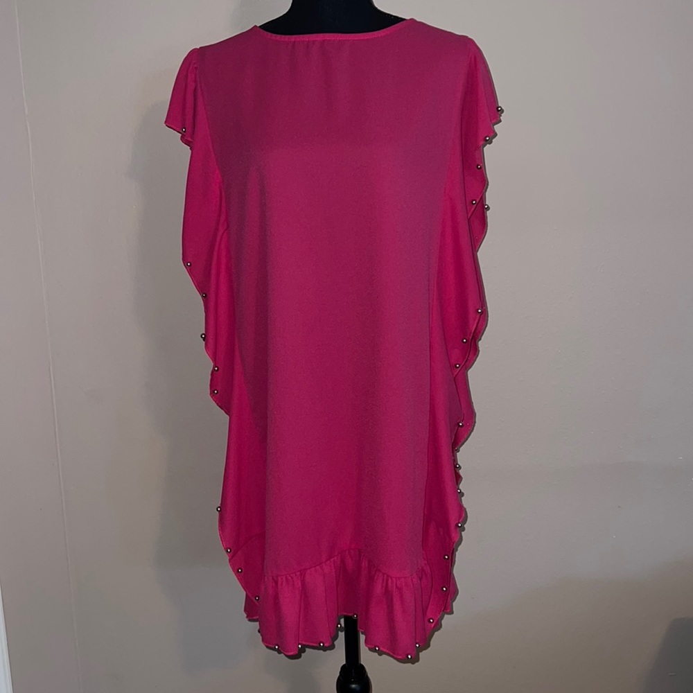 Pink studded dress - size large